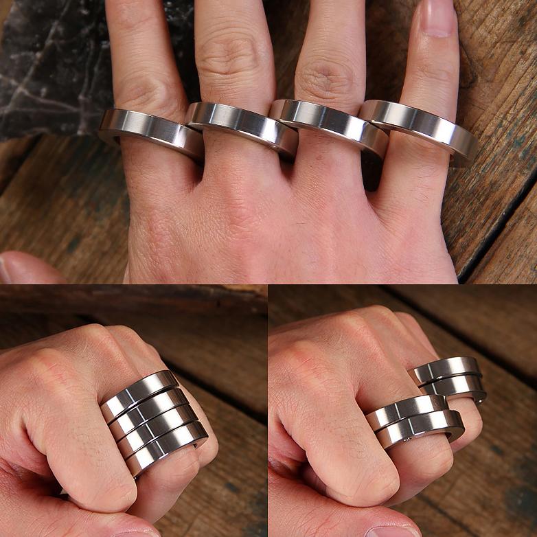 Brass Folding Knuckles – Ring with Transformable Self Defense Jewelry product image