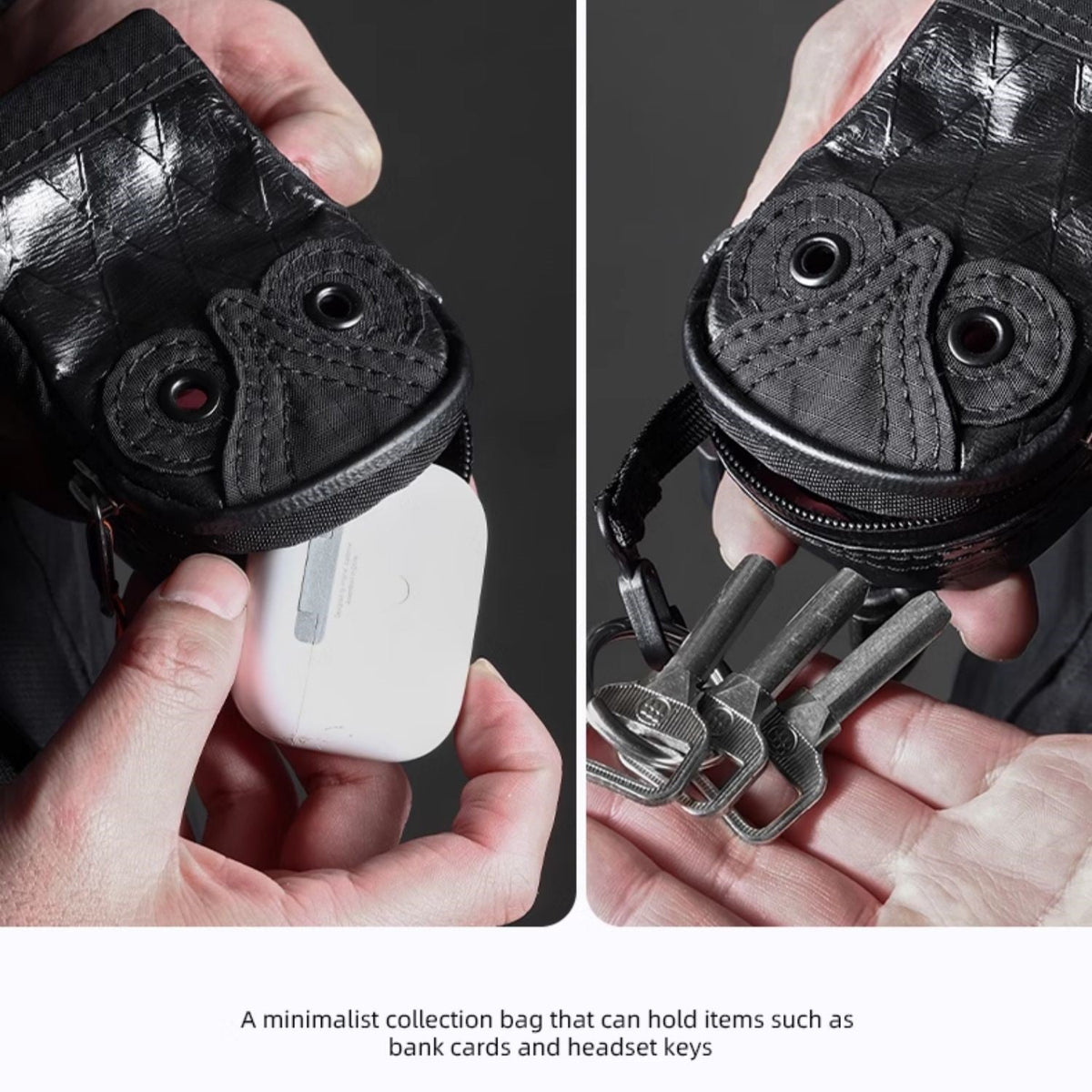 EDC Organizers – Owl Mini Pouch Multi-Functional with X-PAC Key & Coin Holder detail image - detail view 6