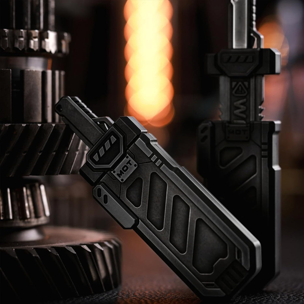 Haptic Fidget Slider – Sky Breaker Metal with Sword & Scabbard Press Mechanism detail image - detail view 6