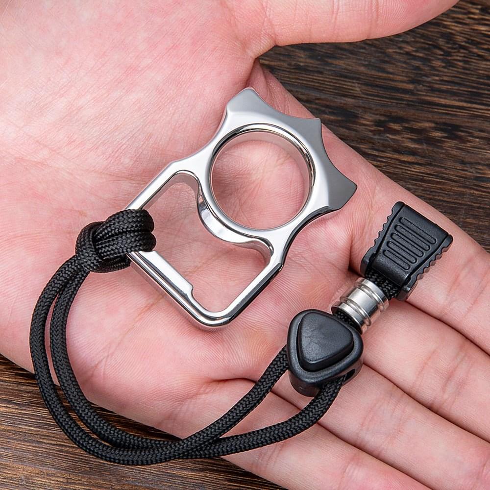 Stainless Steel Bottle Opener Knuckles – 304 Compact Ring with Polished 12mm detail image - detail view 6