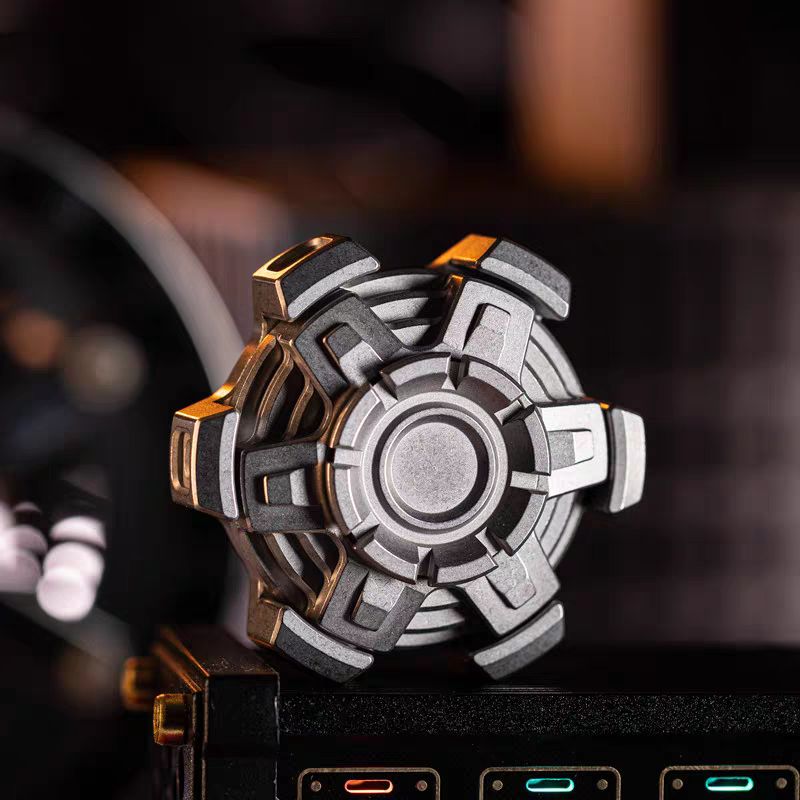 Stainless Steel Fidget Spinner – Machinarium with Dual Ring EDC variant image