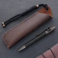 Steel Bolt Action Tactical Pen – Carbon Fiber with Tungsten Glass Breaker EDC variant image